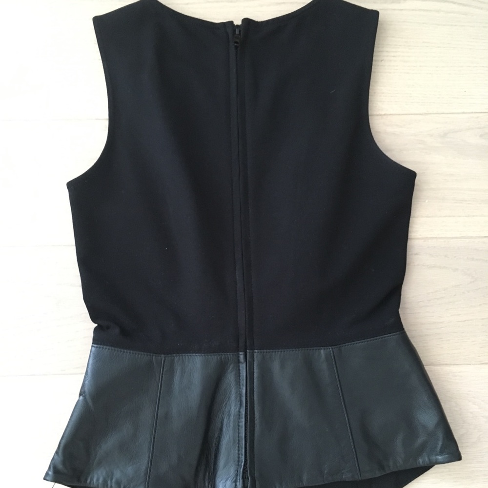 *SOLD* Tibi Sleeveless Leather Yoke Top - Picture 4 of 4